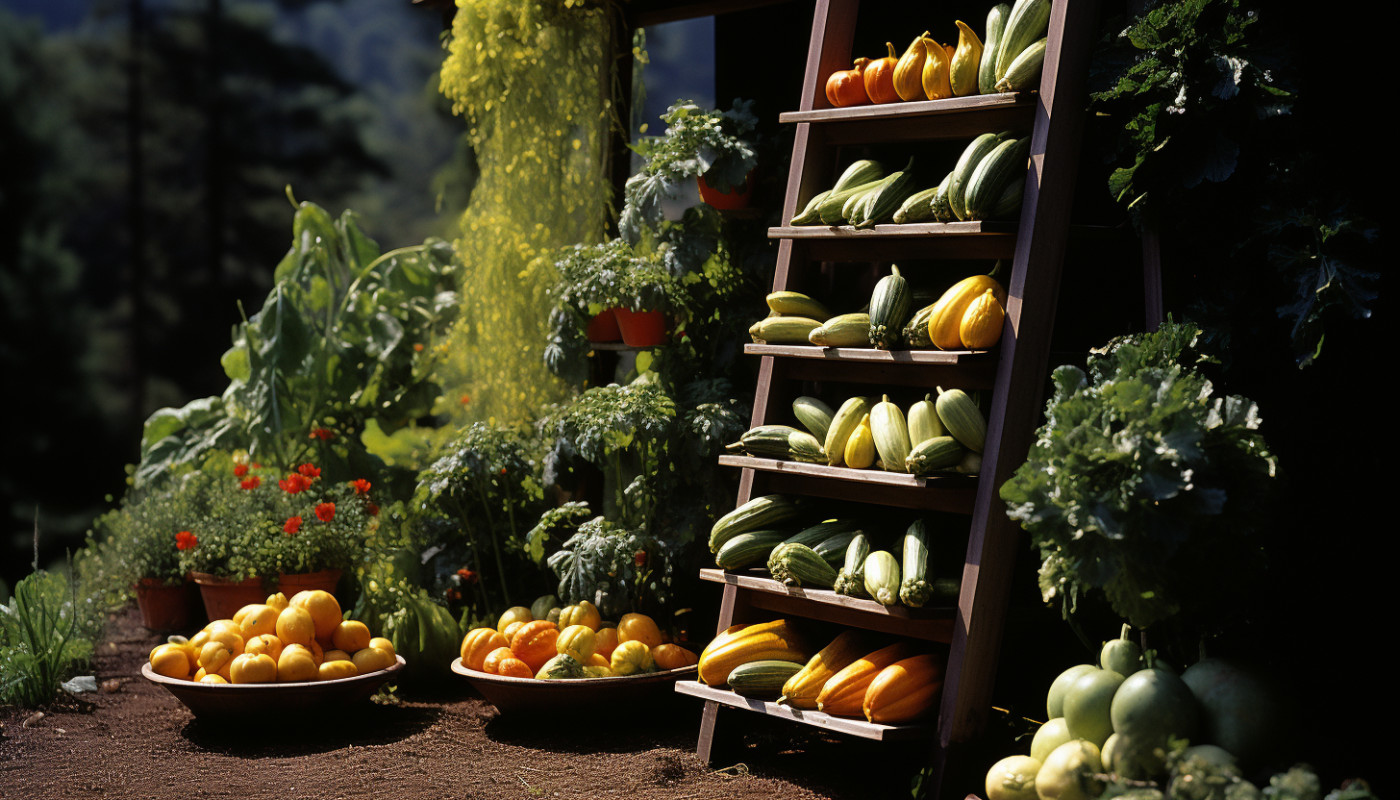 Comment associer les courgettes grimpantes avec d'autres légumes dans un petit espace de jardin